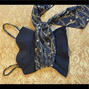 Vintage cinch tie waist Intimissimi corset top